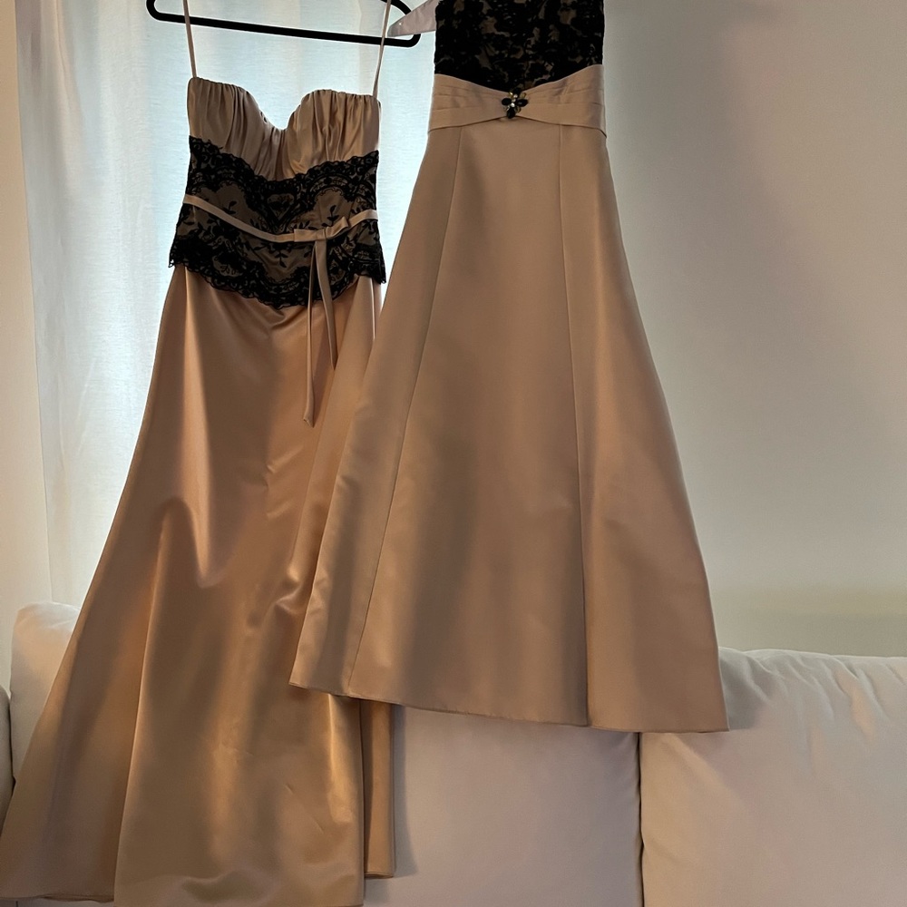 Girls dresses for bridesmaid wedding. Size 2 on dress on right.